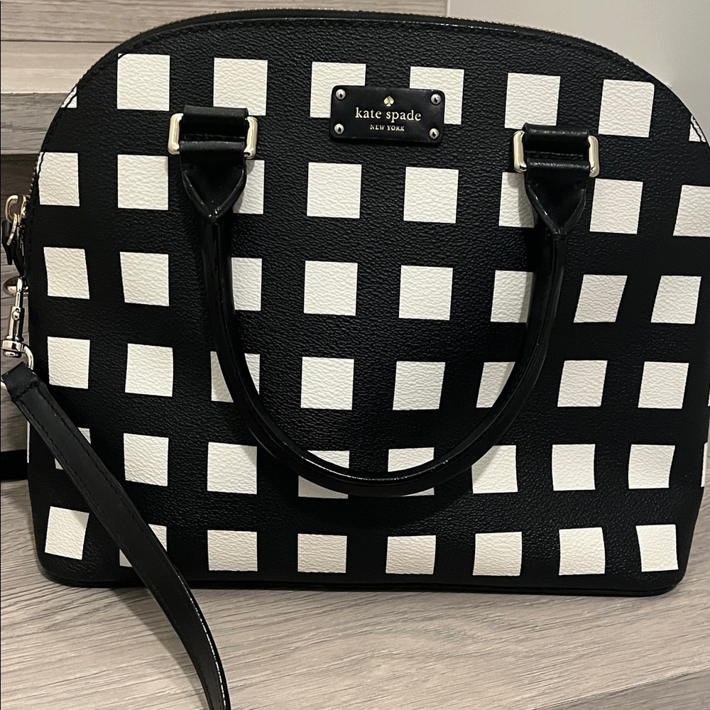 Kate Spade Black and White checkered purse